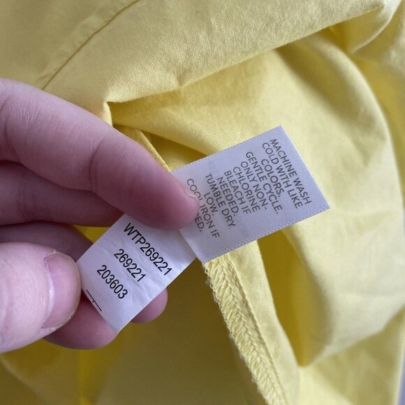 J.Jill Women XL Lemon Meringue Cotton Blend Long Sleeve Oversized Popover Tunic - Picture 10 of 11